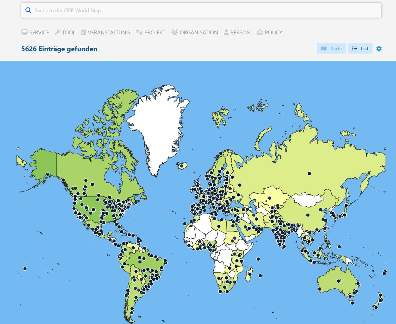 OER World Map