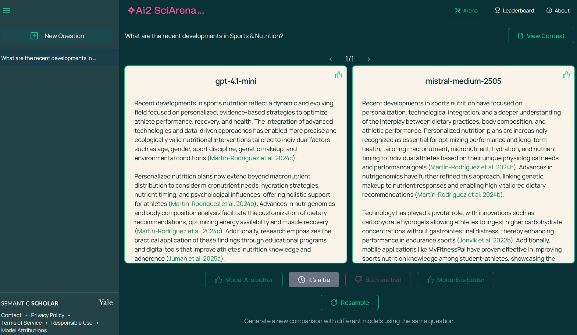 SciArena Ai2
