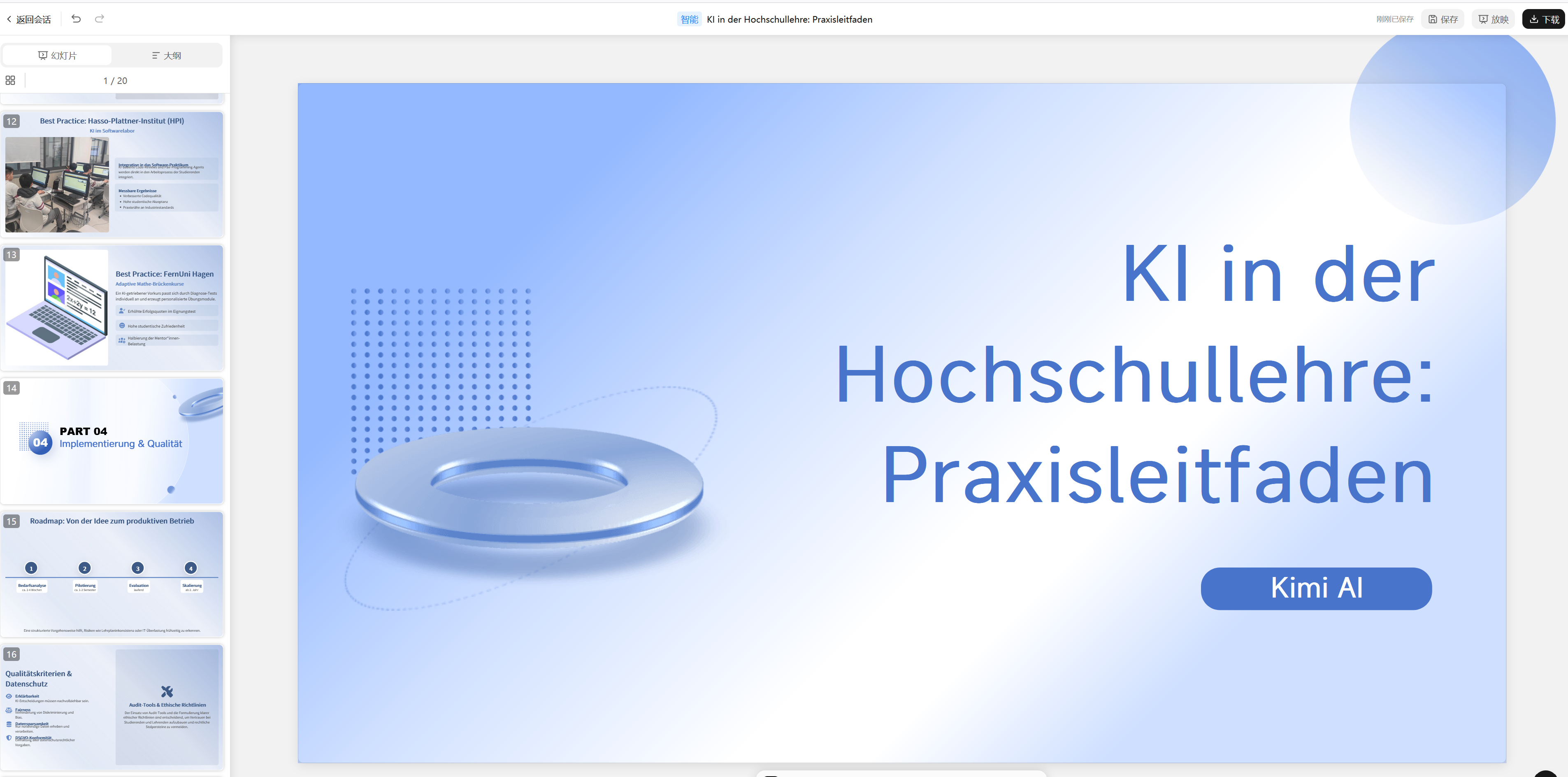 Powerpoint erstellt von Kimi AI
