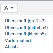 Absatzformate im Atto Editor