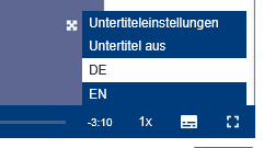 Sprachauswahl für Video-Untertitel