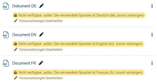 Ansicht für Bearbeitungsberechtigte bei eingeschaltetem Bearbeitungsmodus