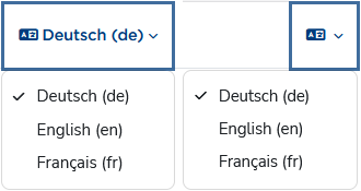 Sprachumschalter im ausgeloggten Zustand