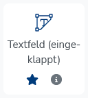 eingeklapptes Textfeld