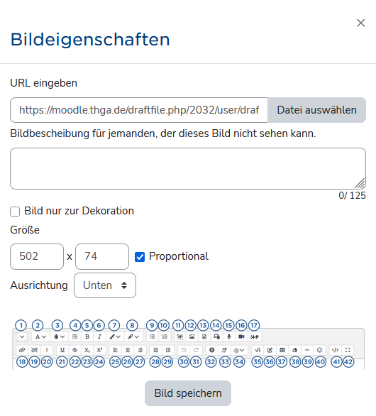 Dialog zum EInfügen von Bildern